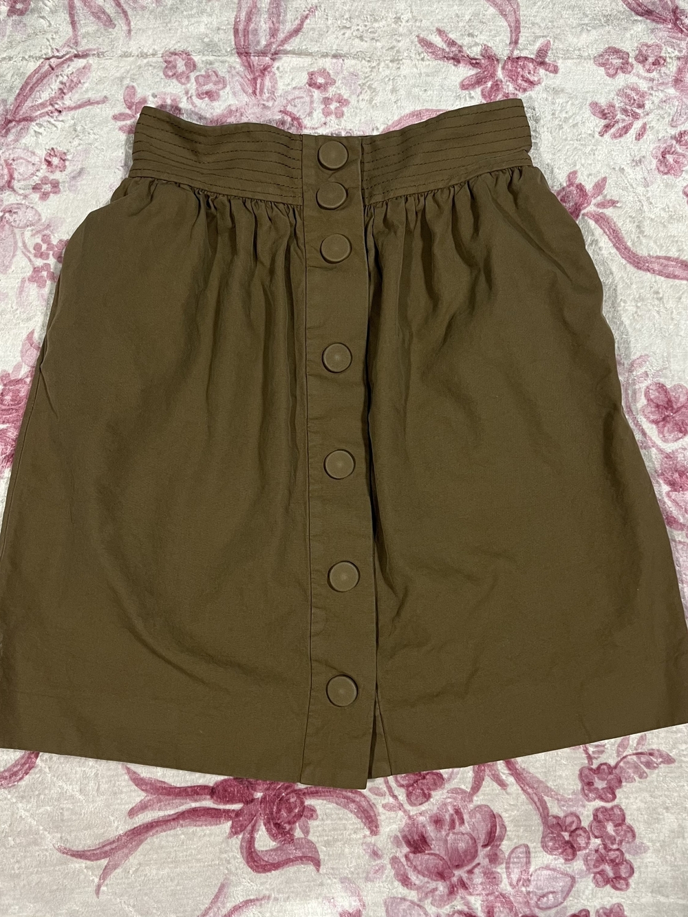 Stella McCartney Brown Button-Front Mini Skirt‎